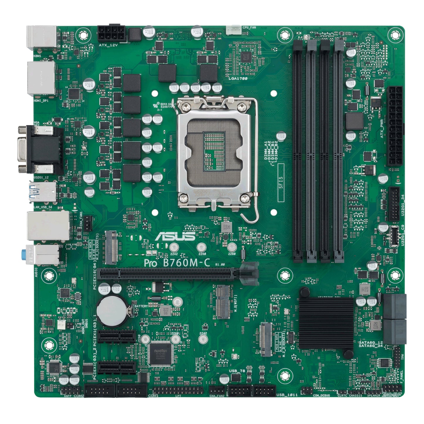 ASUS PRO B760M C CSM LGA 1700 M-ATX Motherboard - alternate product view 2