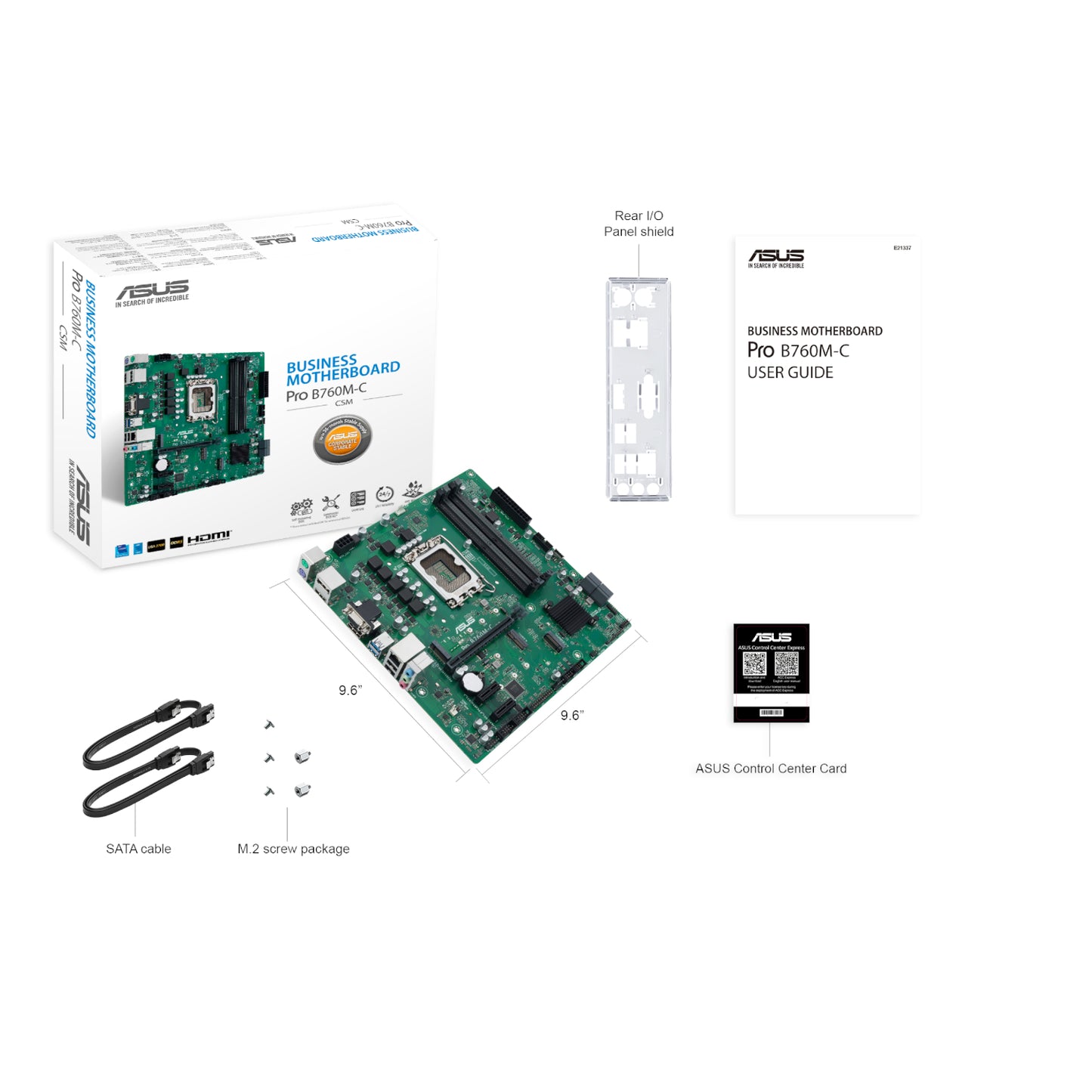 ASUS PRO B760M C CSM LGA 1700 M-ATX Motherboard - alternate product view 5