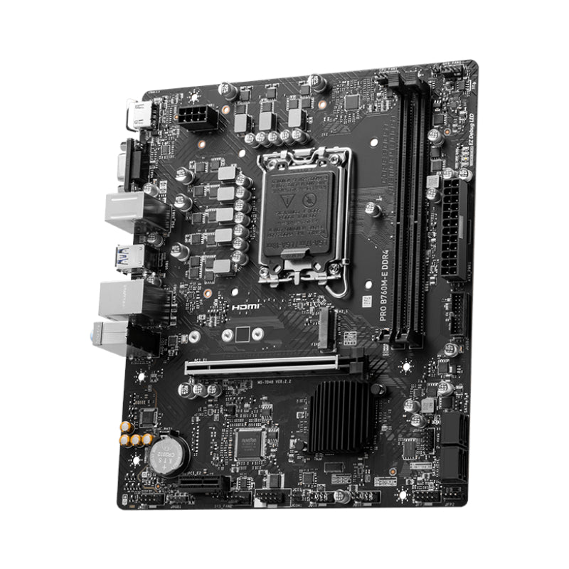 MSI PRO B760M-E DDR4 Intel LGA1700 mATX Motherboard - alternate product view 3