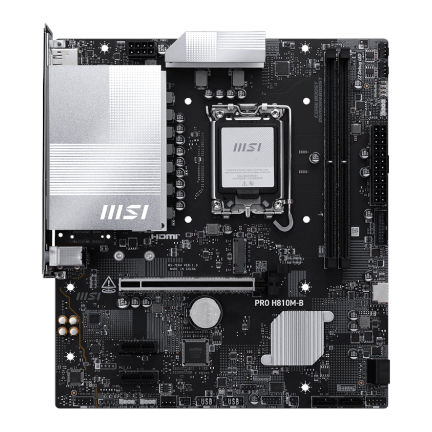 MSI H810M-B PRO LGA1851 M-ATX DDR5 Motherboard - alternate product view 2