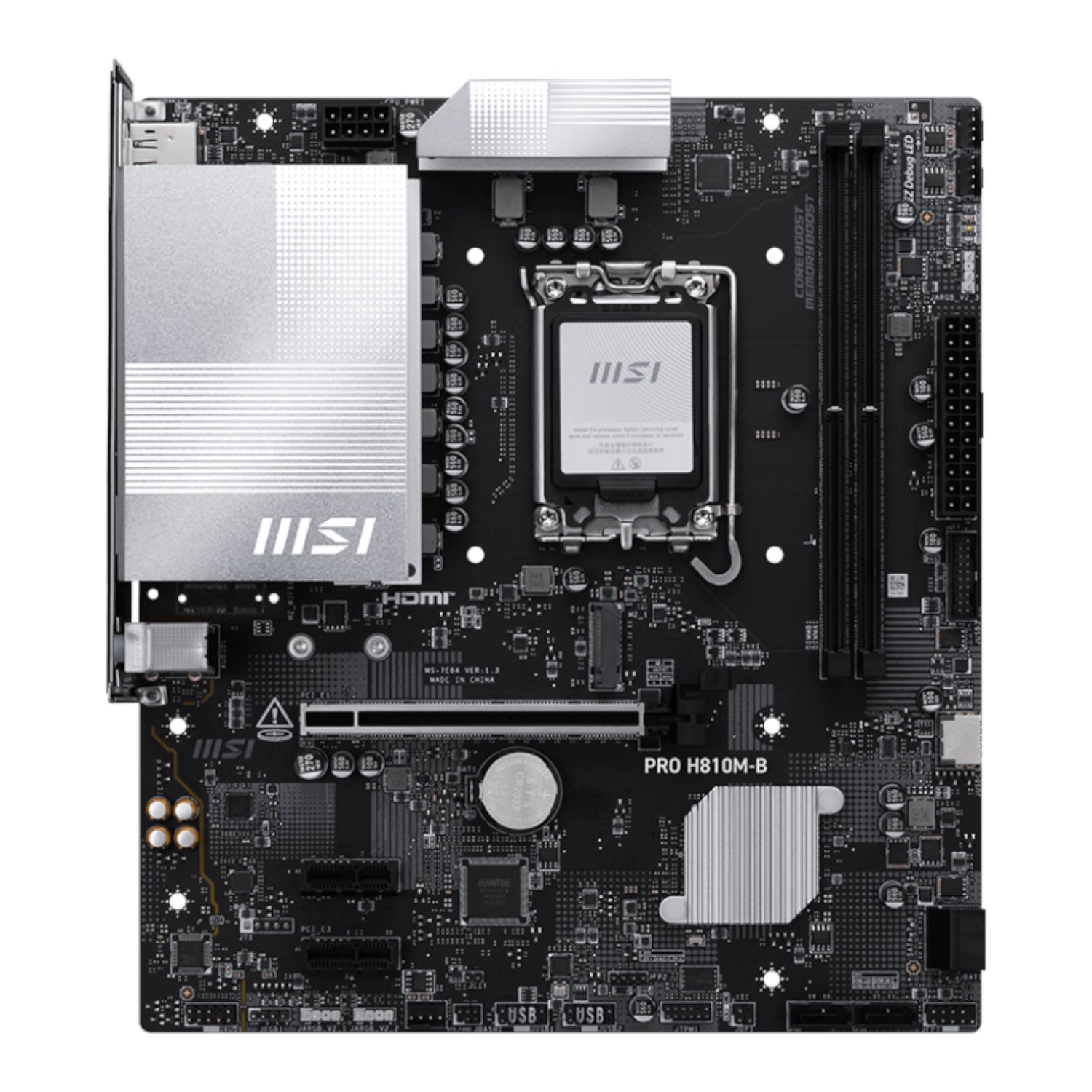 MSI H810M-B PRO LGA1851 M-ATX DDR5 Motherboard - alternate product view 2