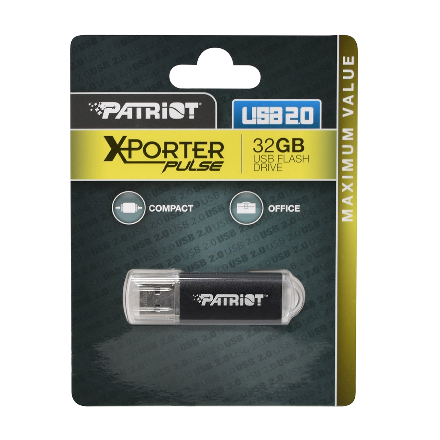 Patriot Xporter 32GB USB2.0 Flash Drive - Black - alternate product view 3