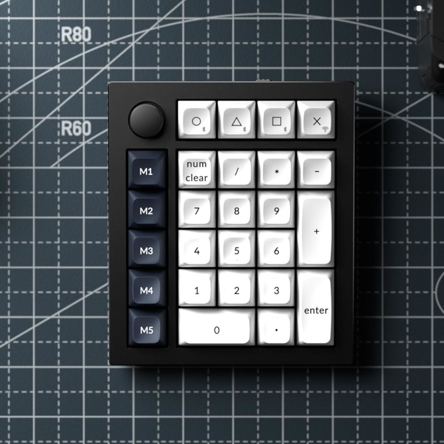 Keychron Q0 Max QMK Gateron Jupiter Banana RGB Wireless Custom Number Pad Shell White - alternate product view 5