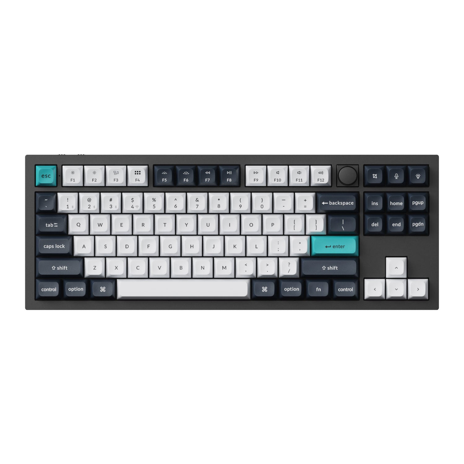 Keychron Q3 Max 80% Full Assembled Knob Red Switch Hot-Swap Gateron Jupiter RGB Wireless Keyboard - Black - alternate product