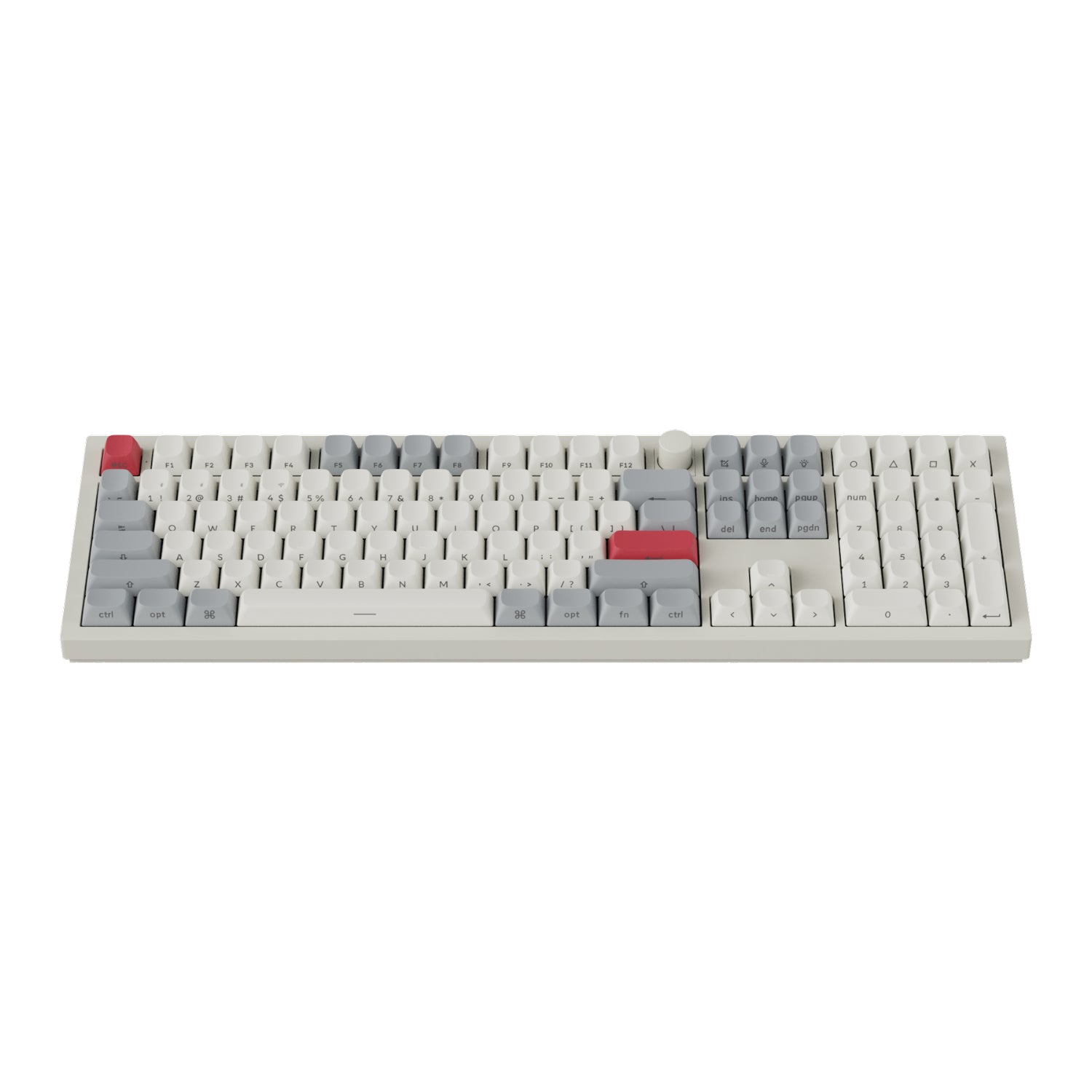 Keychron Q6 Max QMK/VIA Wireless Custom Mechanical Keyboard OSA Gateron Red Jupiter Switches - Shell White - alternate