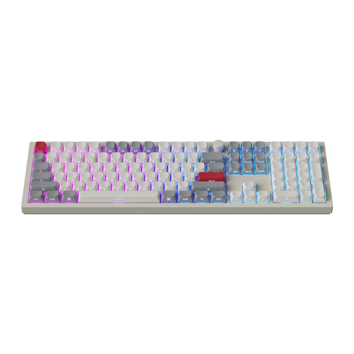 Keychron Q6 Max QMK/VIA Wireless Custom Mechanical Keyboard OSA Gateron Red Jupiter Switches - Shell White - alternate