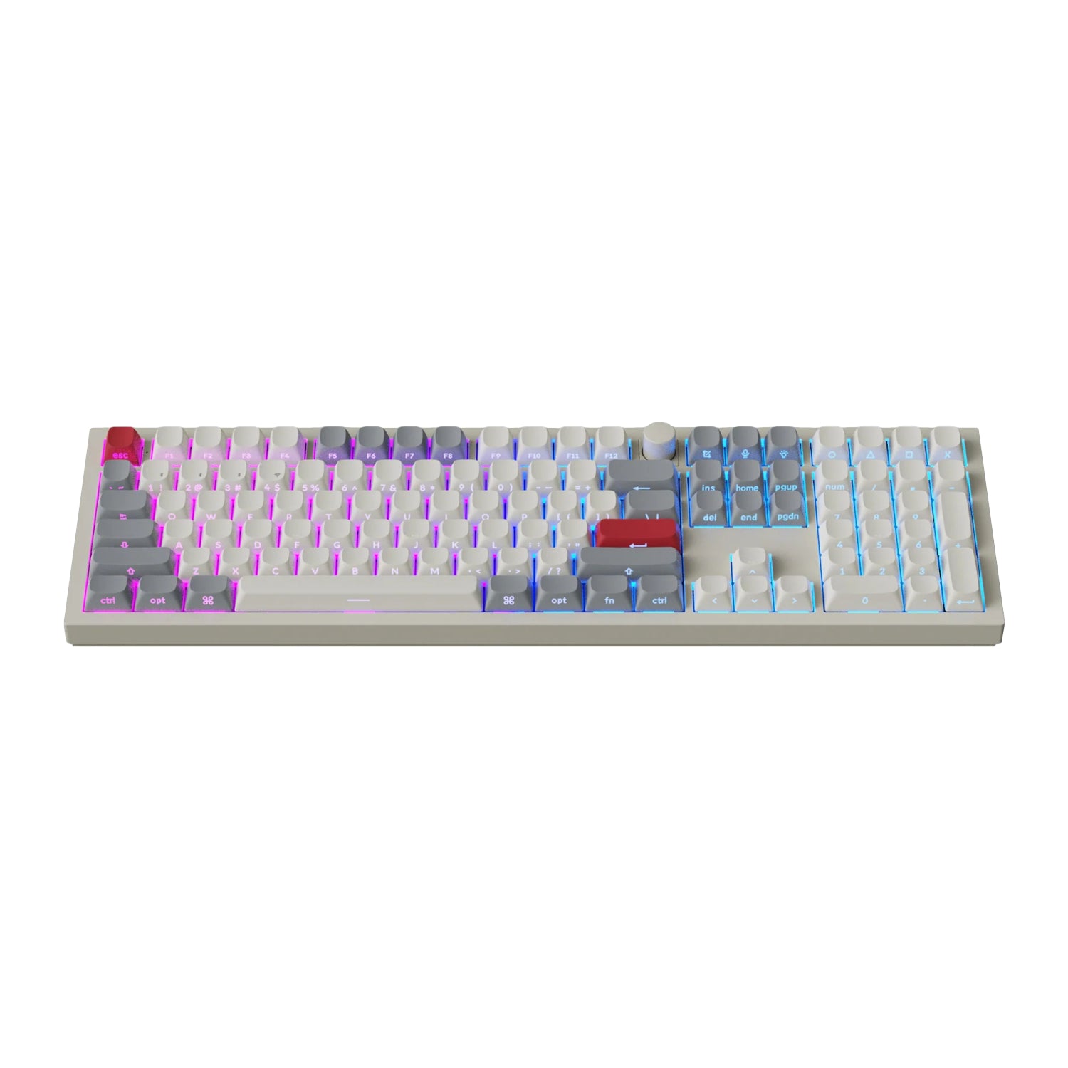 Keychron Q6 Max QMK/VIA Wireless Custom Mechanical Keyboard OSA Gateron Red Jupiter Switches - Shell White - alternate