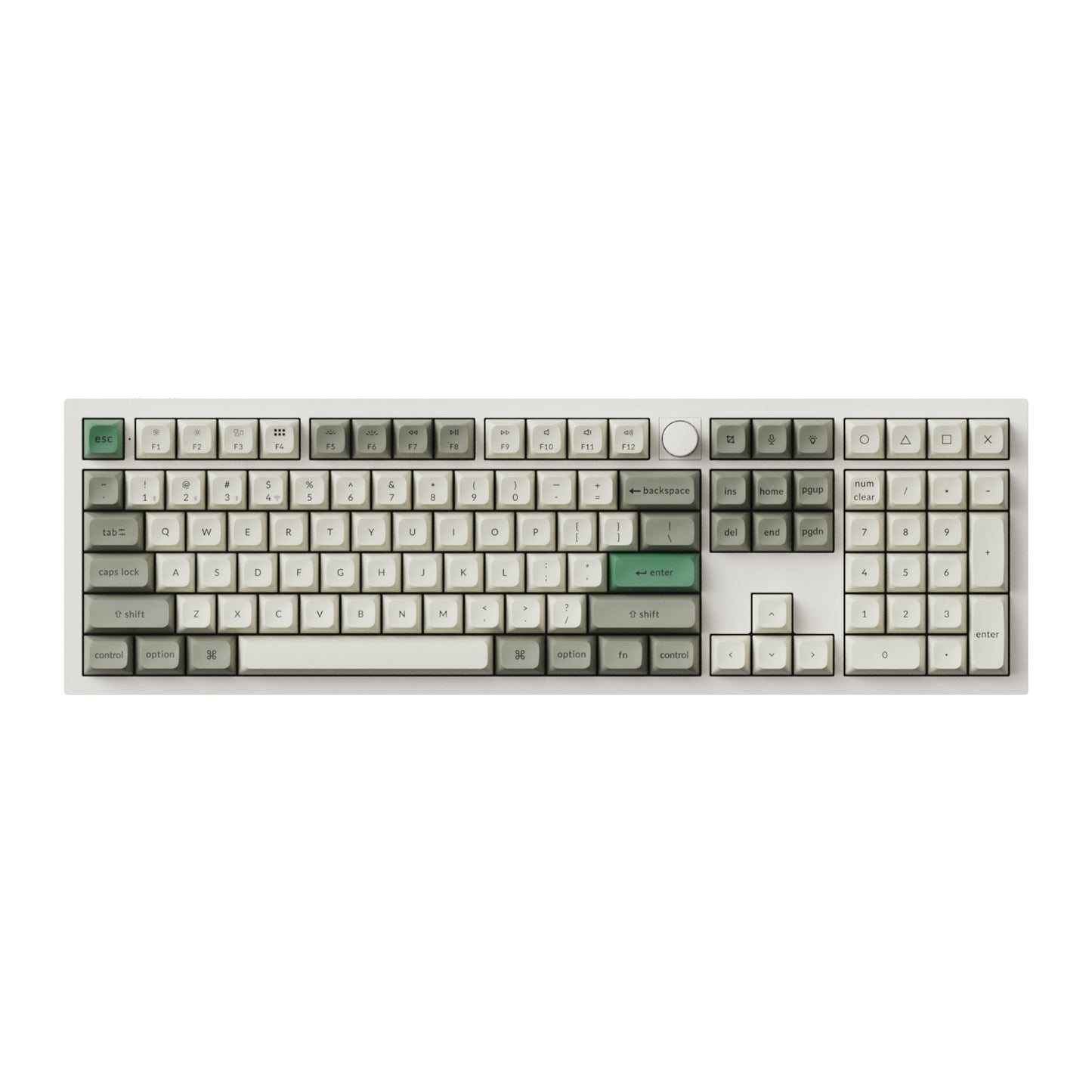 Keychron Q6 Max QMK/VIA Wireless Custom Mechanical Keyboard KSA Gateron Red Jupiter Switches - Shell White - alternate