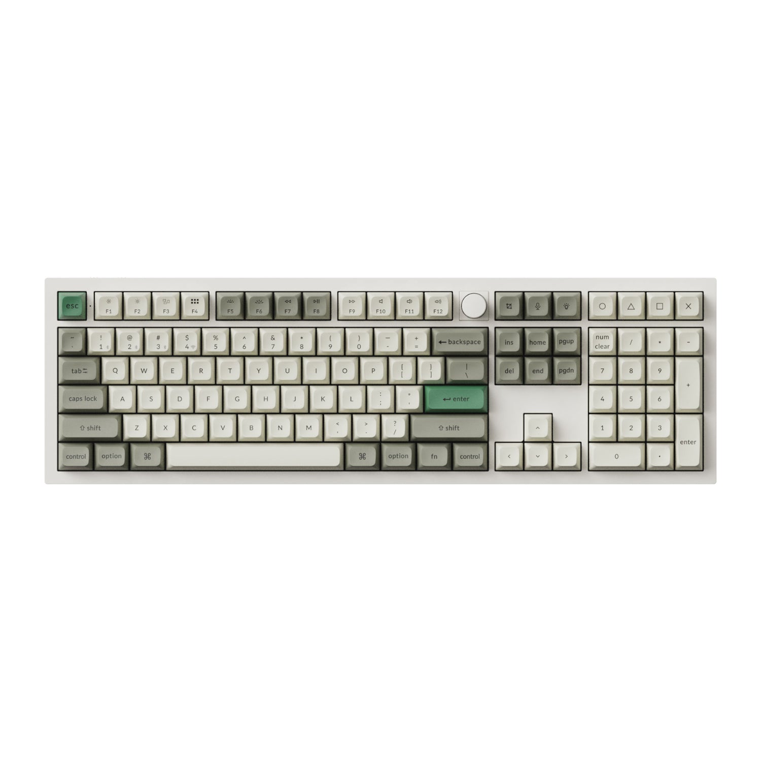 Keychron Q6 Max QMK/VIA Wireless Custom Mechanical Keyboard KSA Gateron Red Jupiter Switches - Shell White - alternate