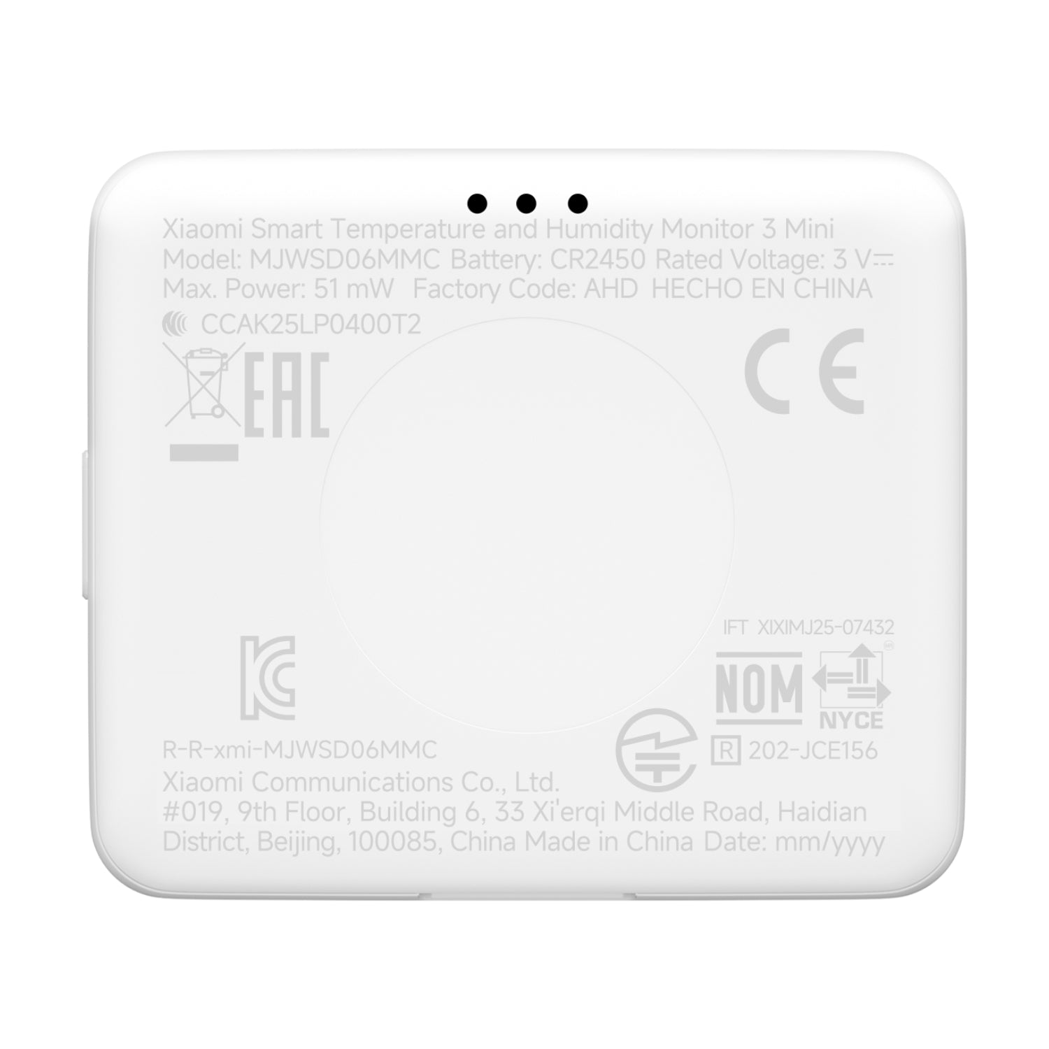 Xiaomi Smart Temperature and Humidity Monitor 3 Mini - alternate product view 4