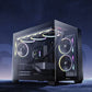DeepCool CG330 3F Panoramic Dual-Chamber Micro-ATX Gaming Chassis - Black - alternate product view 3