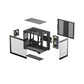 DeepCool CG330 3F Panoramic Dual-Chamber Micro-ATX Gaming Chassis - Black - alternate product view 12