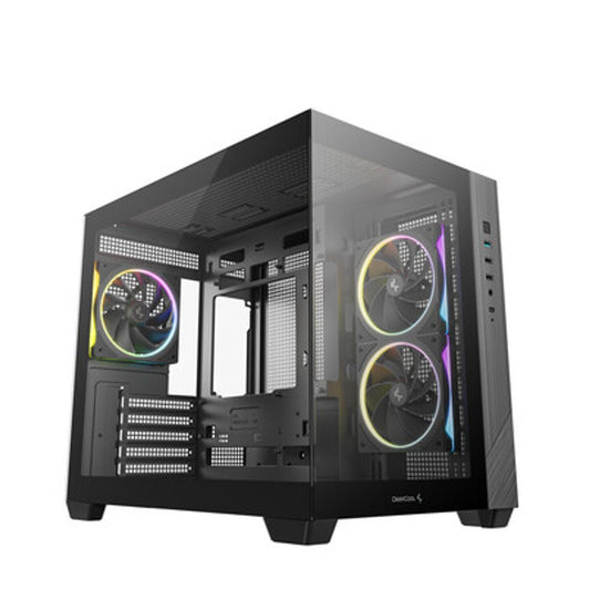 DeepCool CG330 3F Panoramic Dual-Chamber Micro-ATX Gaming Chassis - Black