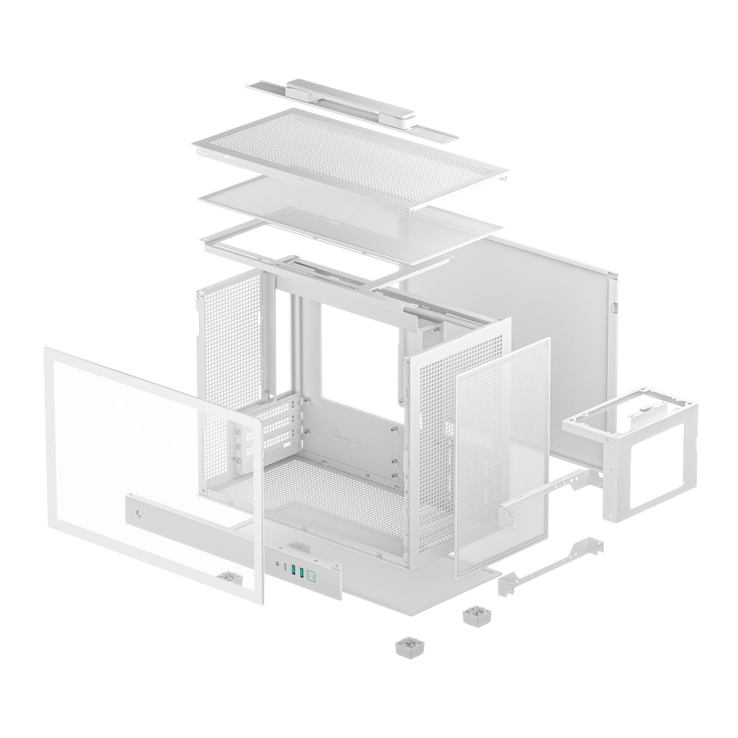 DEEPCOOL CH160 PLUS Micro-ATX Chassis - White - alternate product view 7