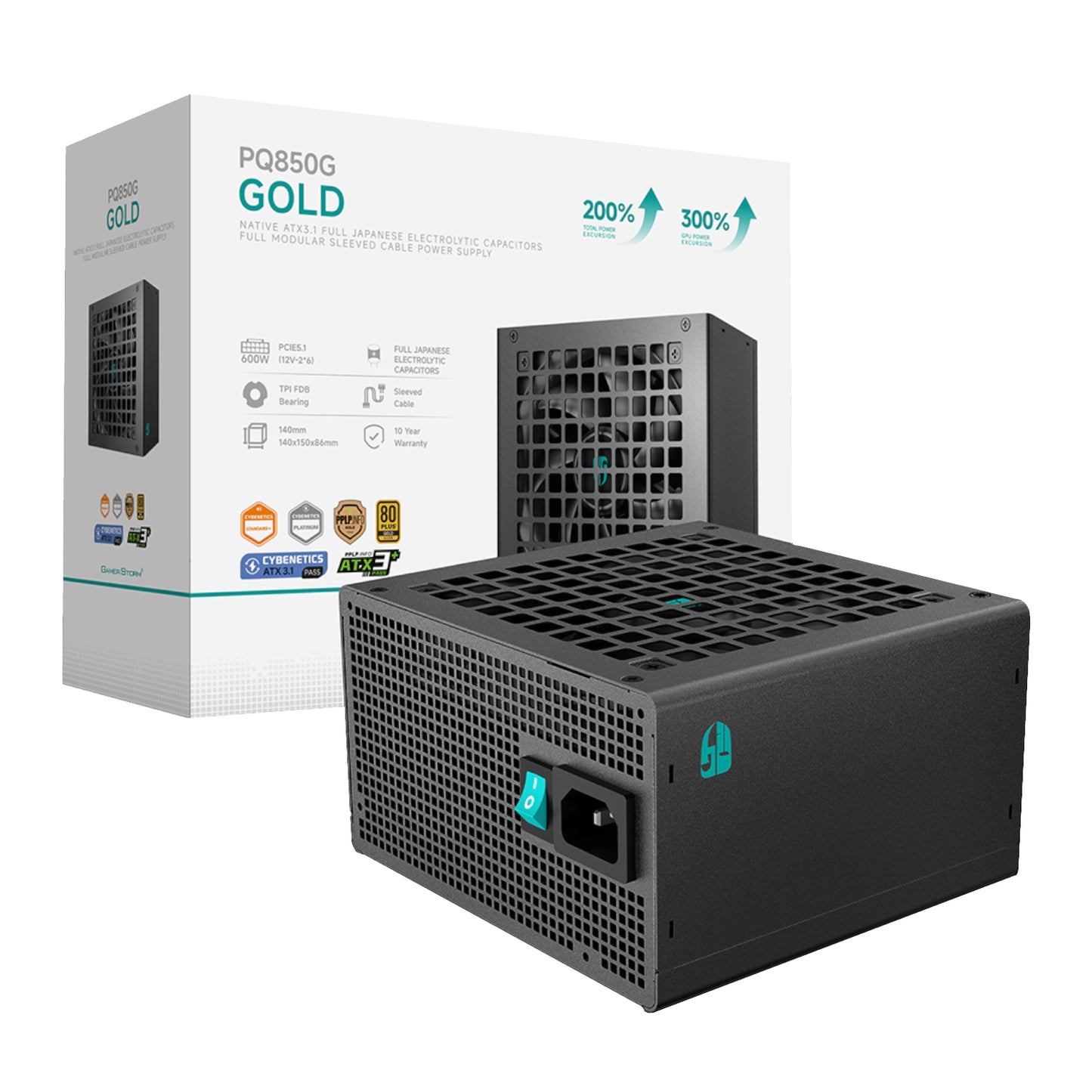 DEEPCOOL PQ850G Series 850W 80 PLUS Gold Modular Power Supply