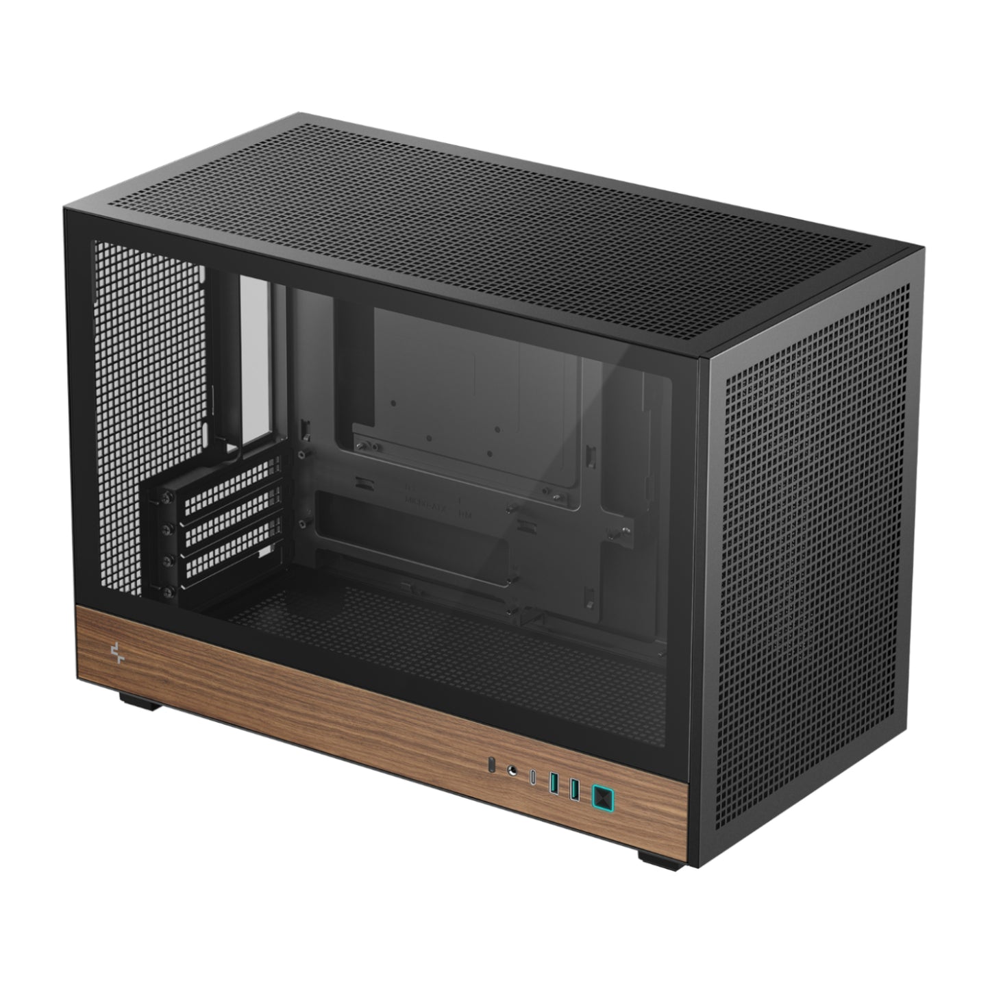 DEEPCOOL CH260 Wood mATX Gaming Chassis - Black - alternate product view 4