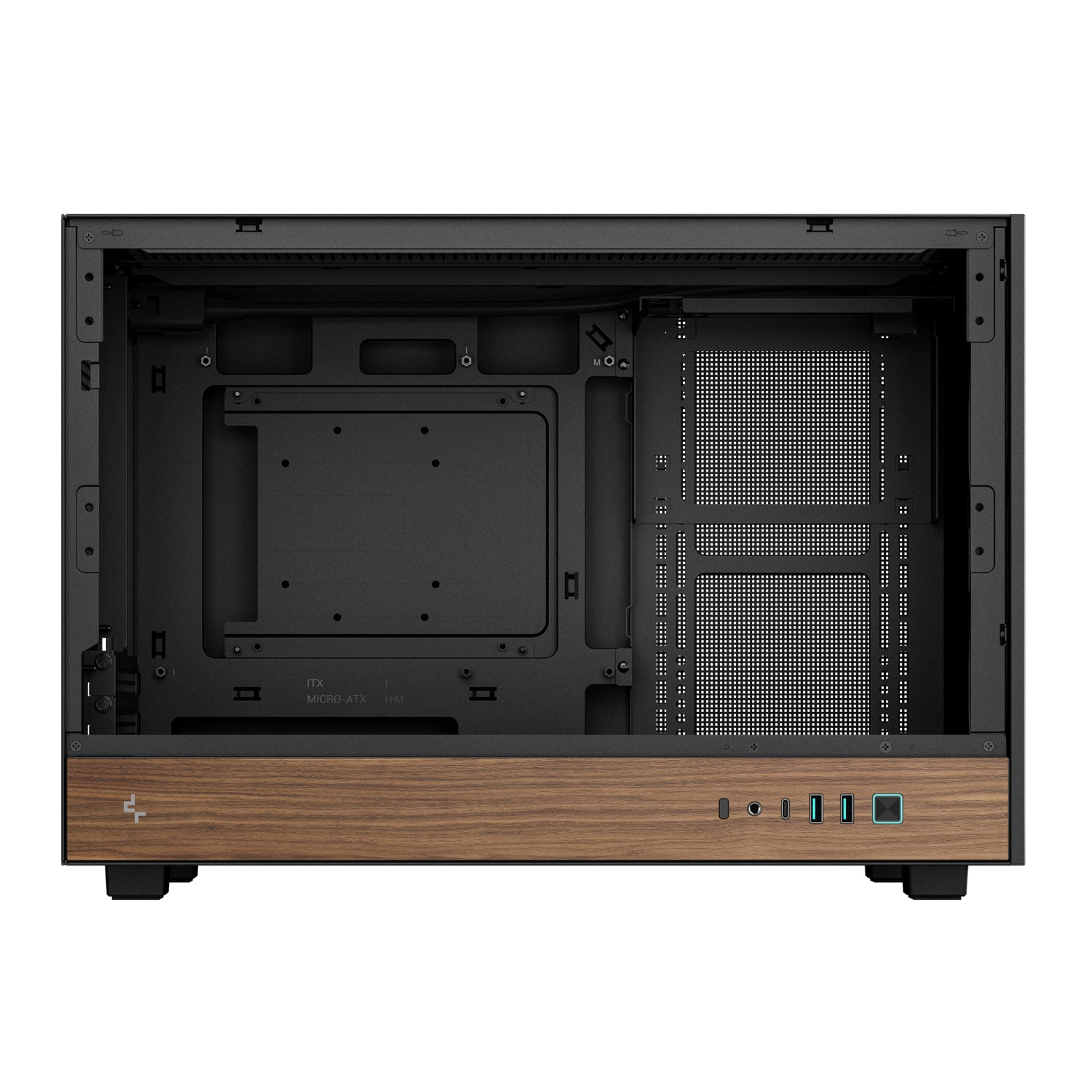 DEEPCOOL CH260 Wood mATX Gaming Chassis - Black - alternate product view 6