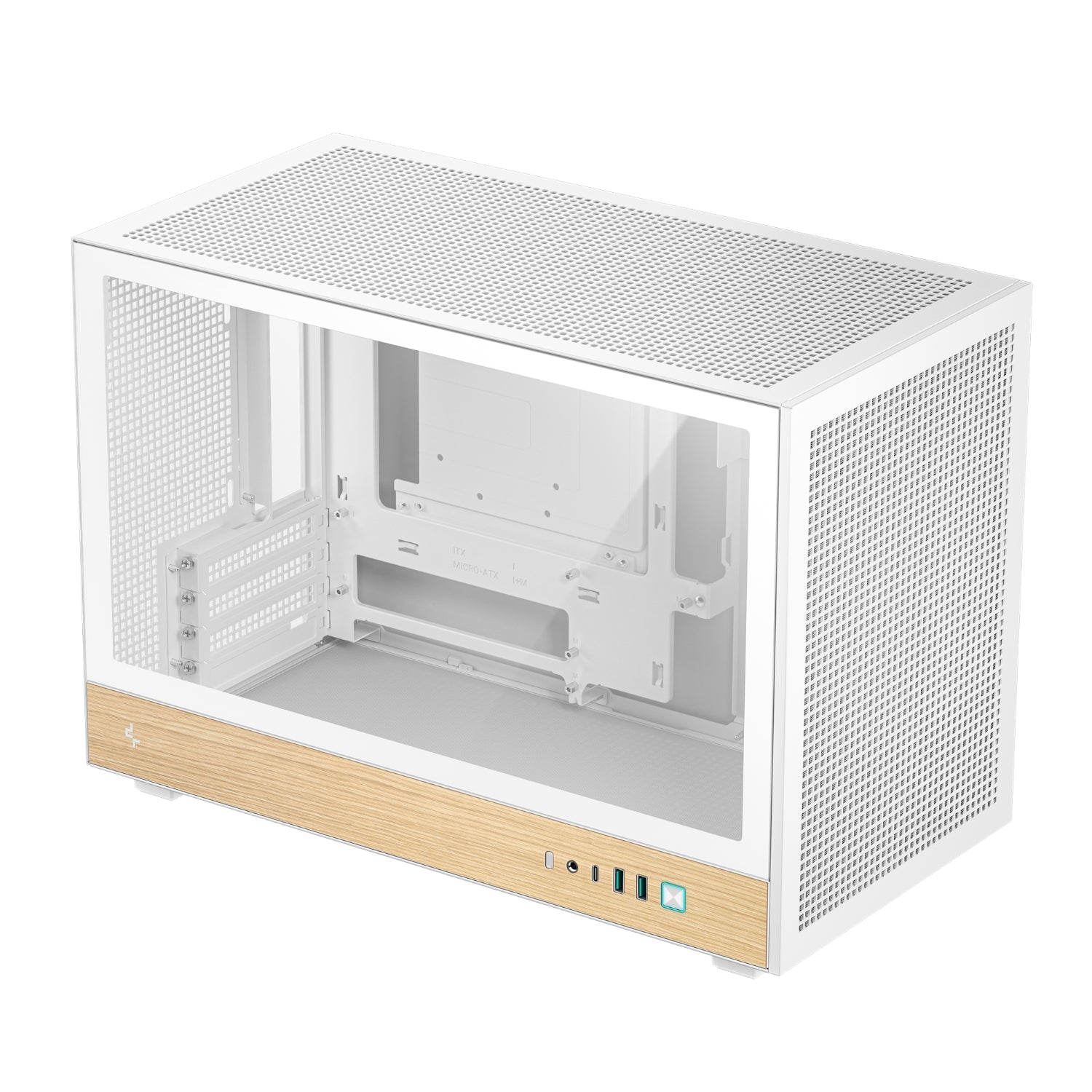 DeepCool CH260 Wood mATX Gaming Chassis White - alternate product view 3