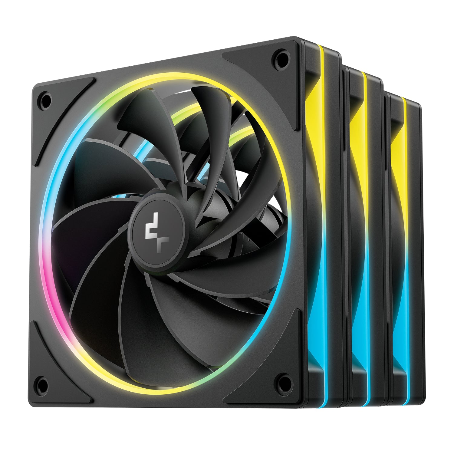 DEEPCOOL FL12R SE 3-in-1 ARGB 120mm PWM 3 Fan Pack - Black - alternate product view 2