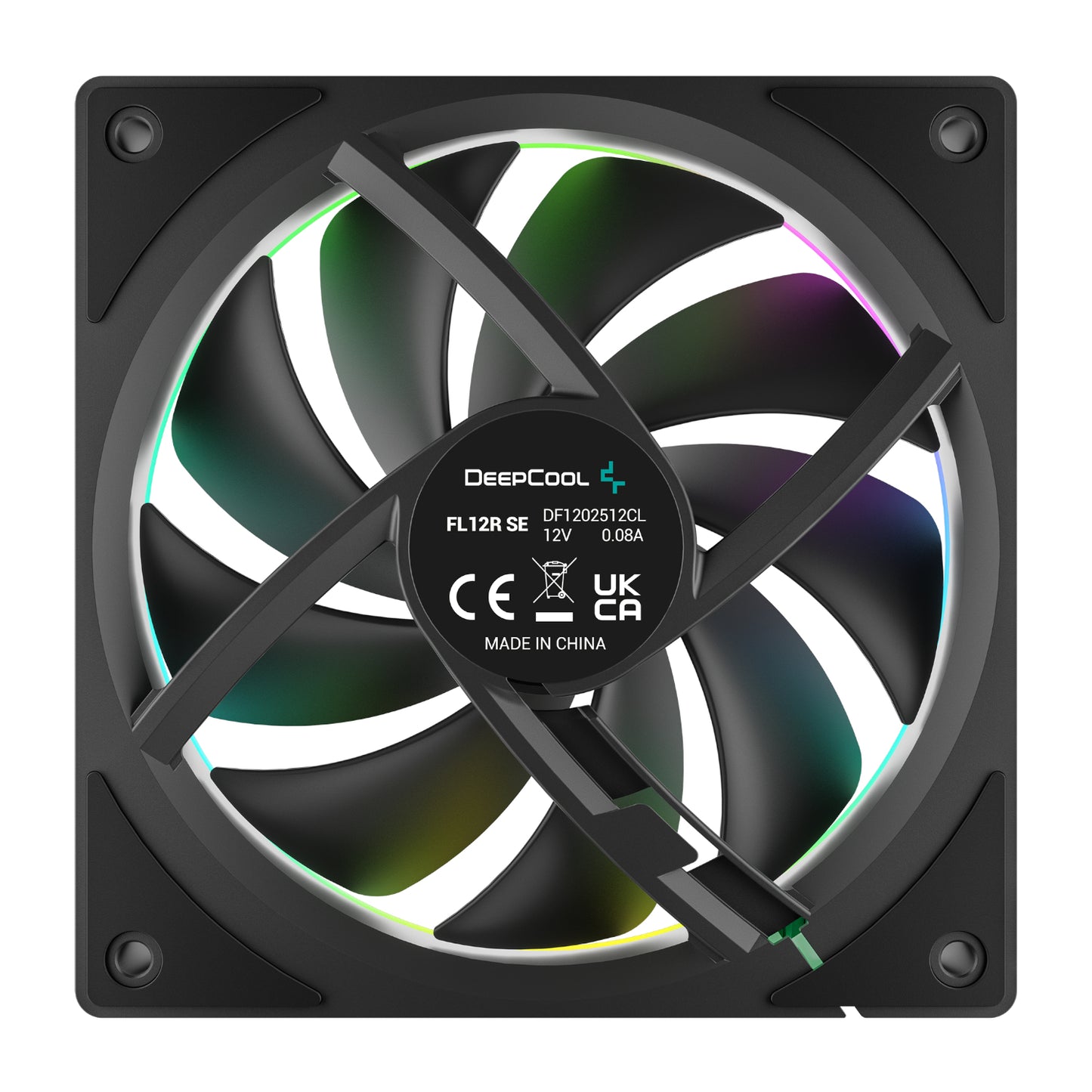 DEEPCOOL FL12R SE 3-in-1 ARGB 120mm PWM 3 Fan Pack - Black - alternate product view 6