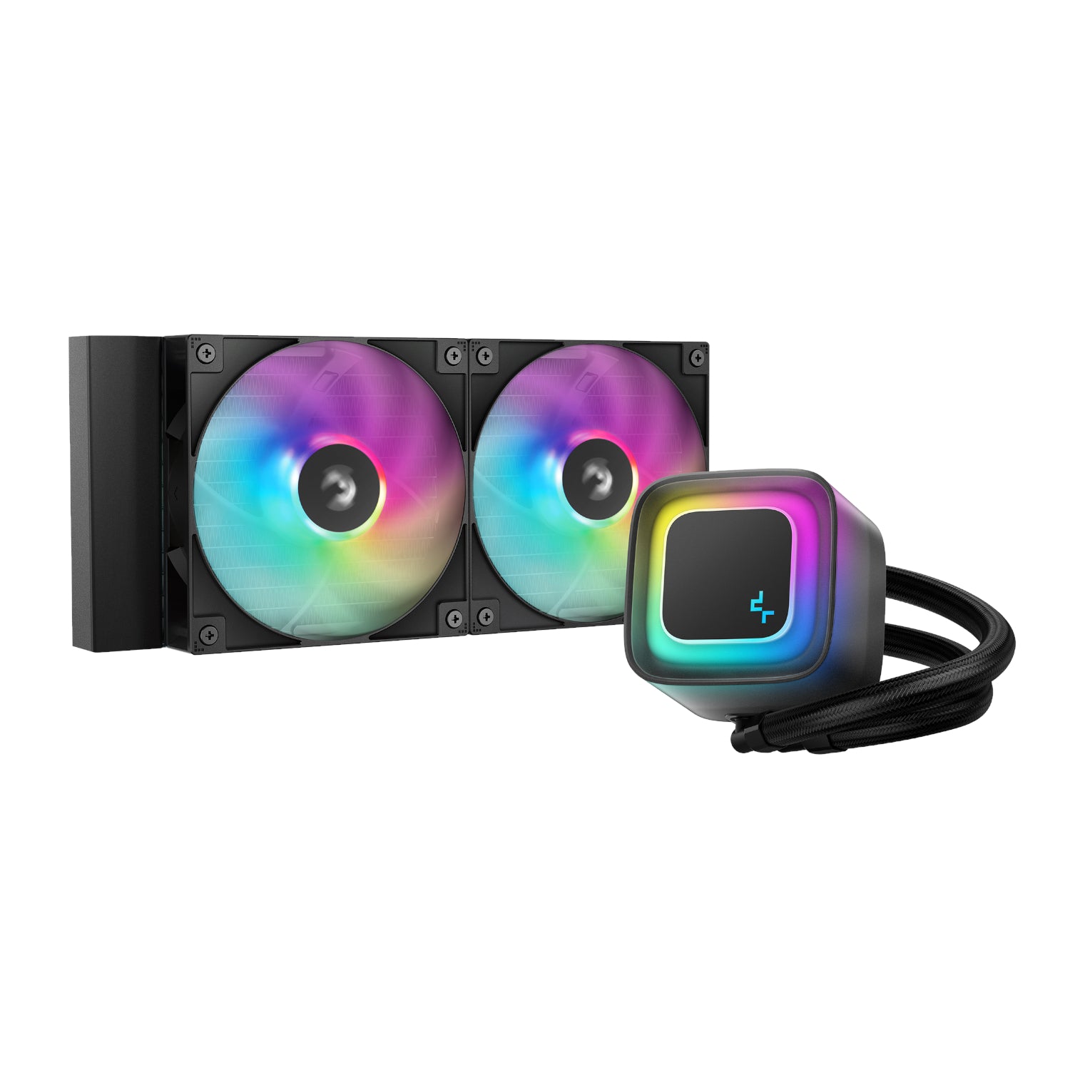 DEEPCOOL LE240 V2 240mm ARGB AIO CPU Liquid Cooler - Black - alternate product view 2
