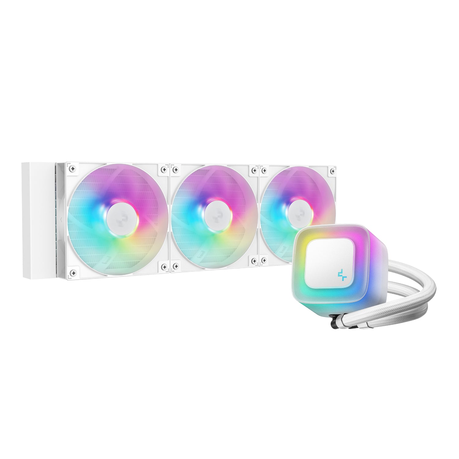 DEEPCOOL LE360 V2 ARGB 360mm AIO Liquid Cooler - White - alternate product view 2