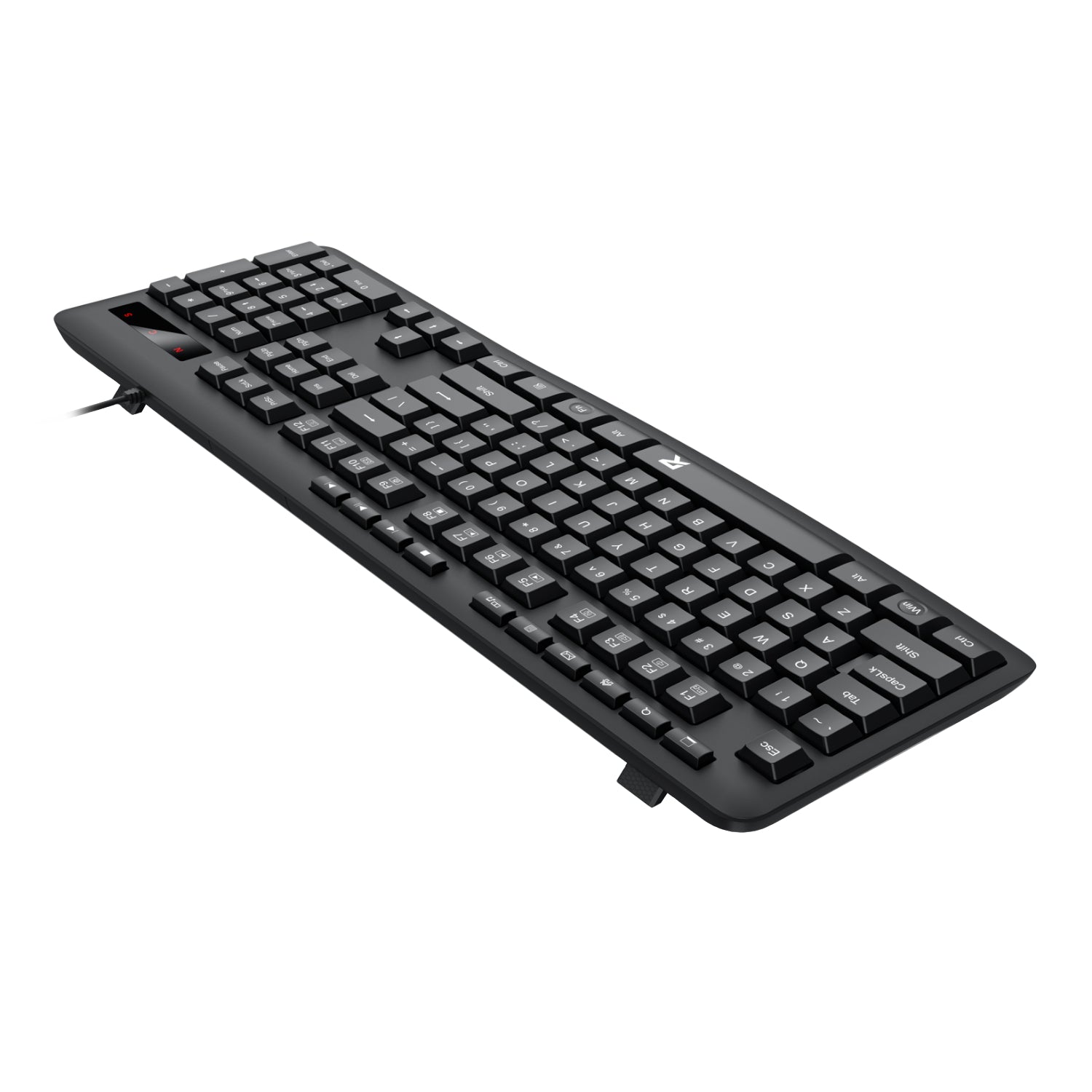 Redragon BK-7366 Full-size Ergonomic Wired Membrane Office Keyboard - Black - alternate product view 4