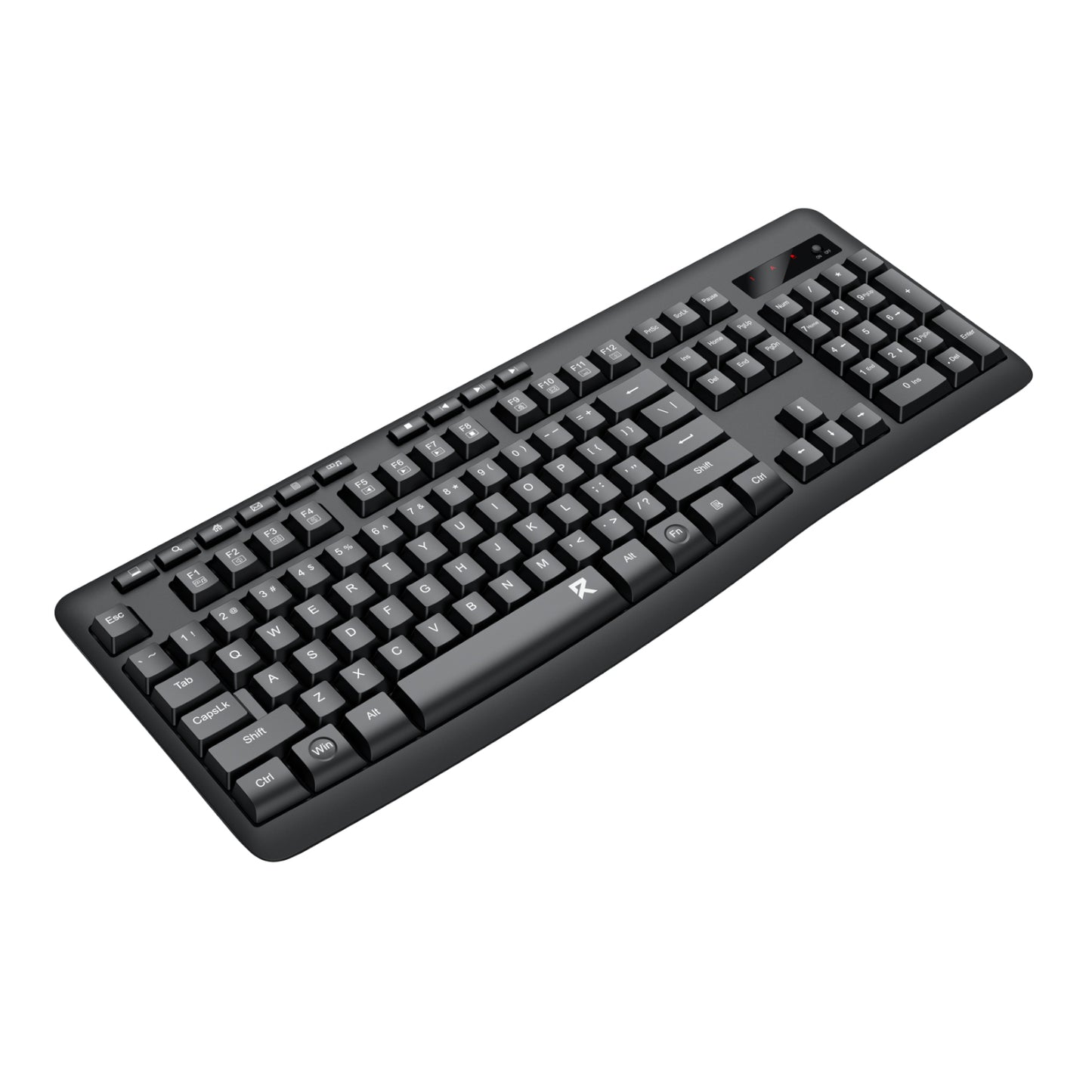 Redragon BK-7367 Full-size Ergonomic Wireless Membrane Office Keyboard - Black - alternate product view 2