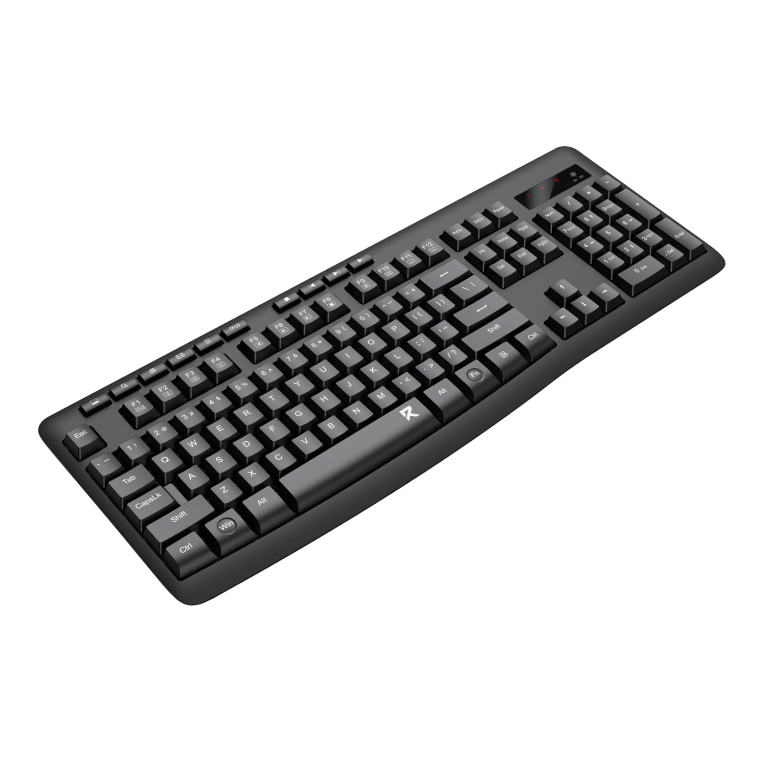 Redragon BK-7367 Full-size Ergonomic Wireless Membrane Office Keyboard - Black - alternate product view 2