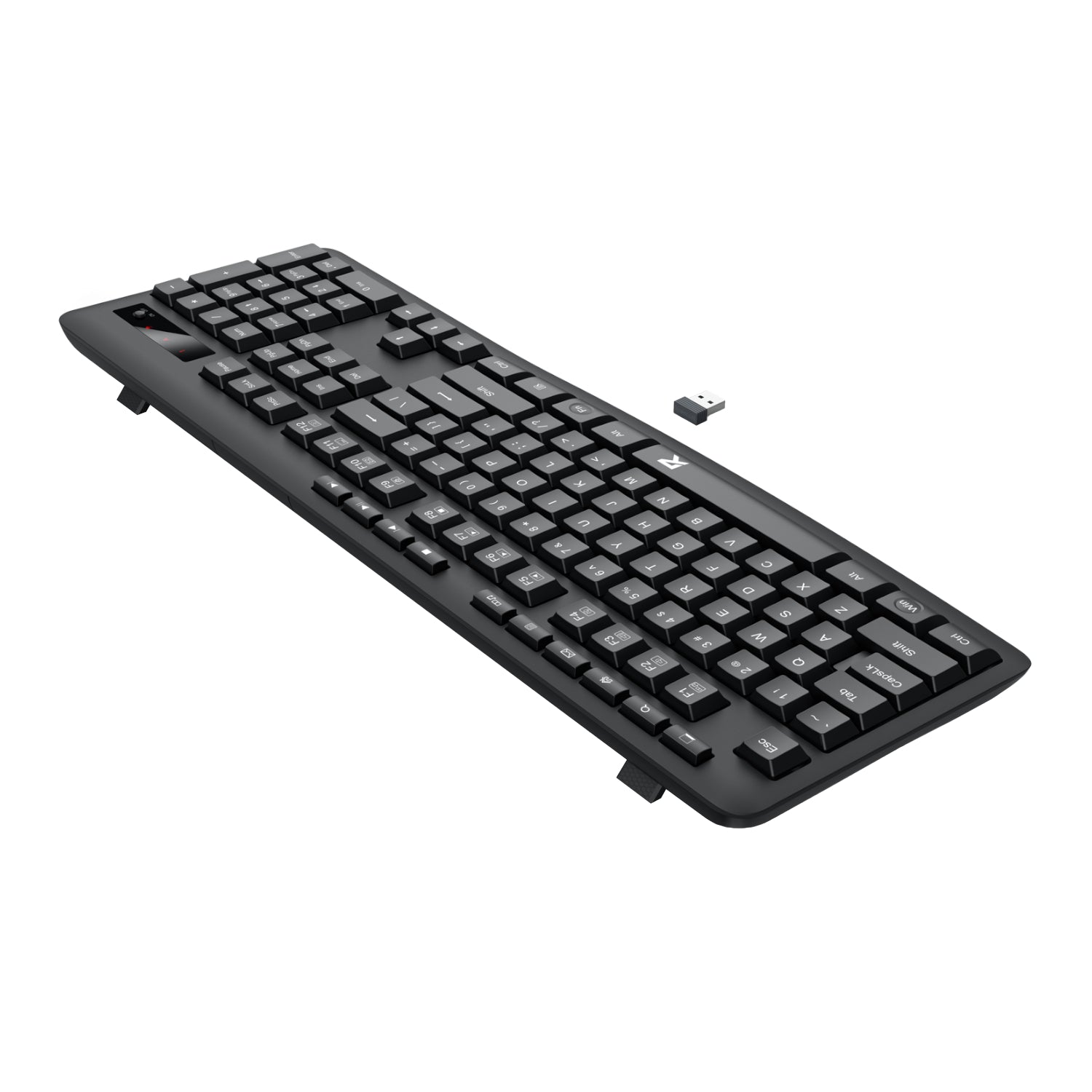 Redragon BK-7367 Full-size Ergonomic Wireless Membrane Office Keyboard - Black - alternate product view 4