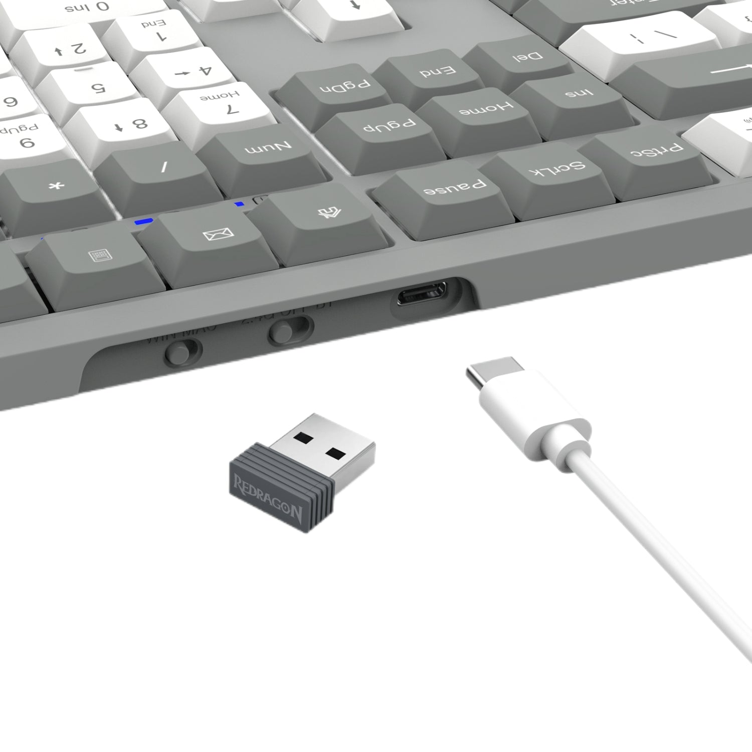 Redragon BK-7485 Wireless Office Keyboard - Grey - alternate product view 7
