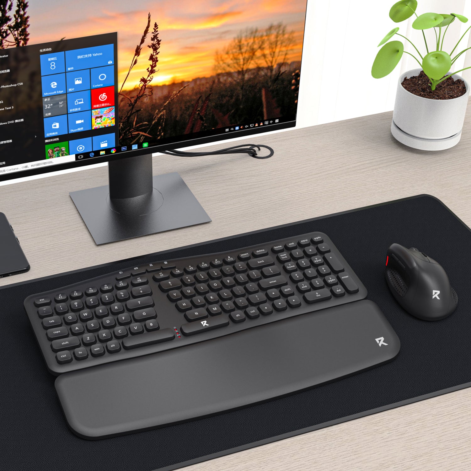 Redragon BS7161 2.4G Wireless Keyboard and Mouse Combo - Black - alternate product view 4