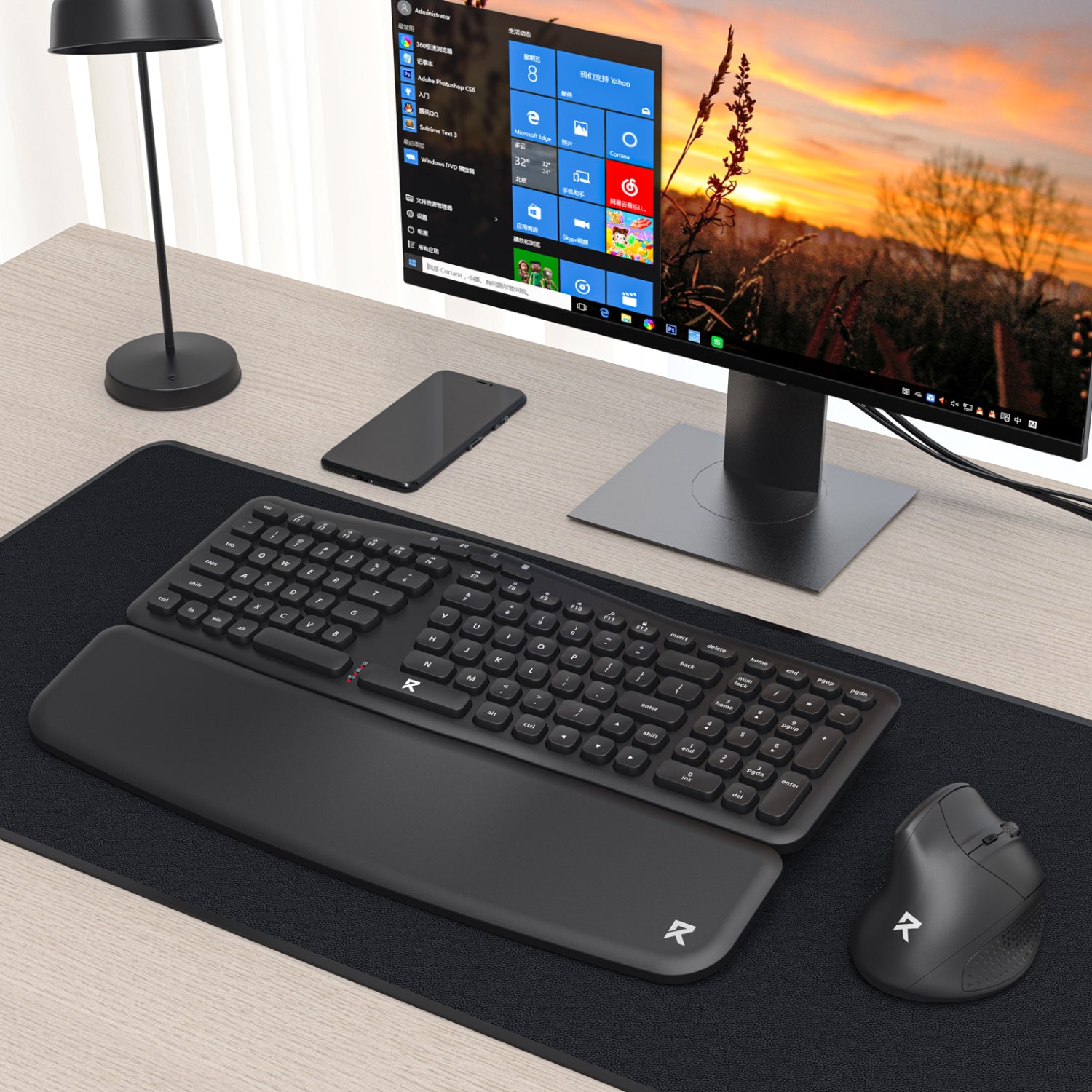 Redragon BS7161 2.4G Wireless Keyboard and Mouse Combo - Black - alternate product view 3