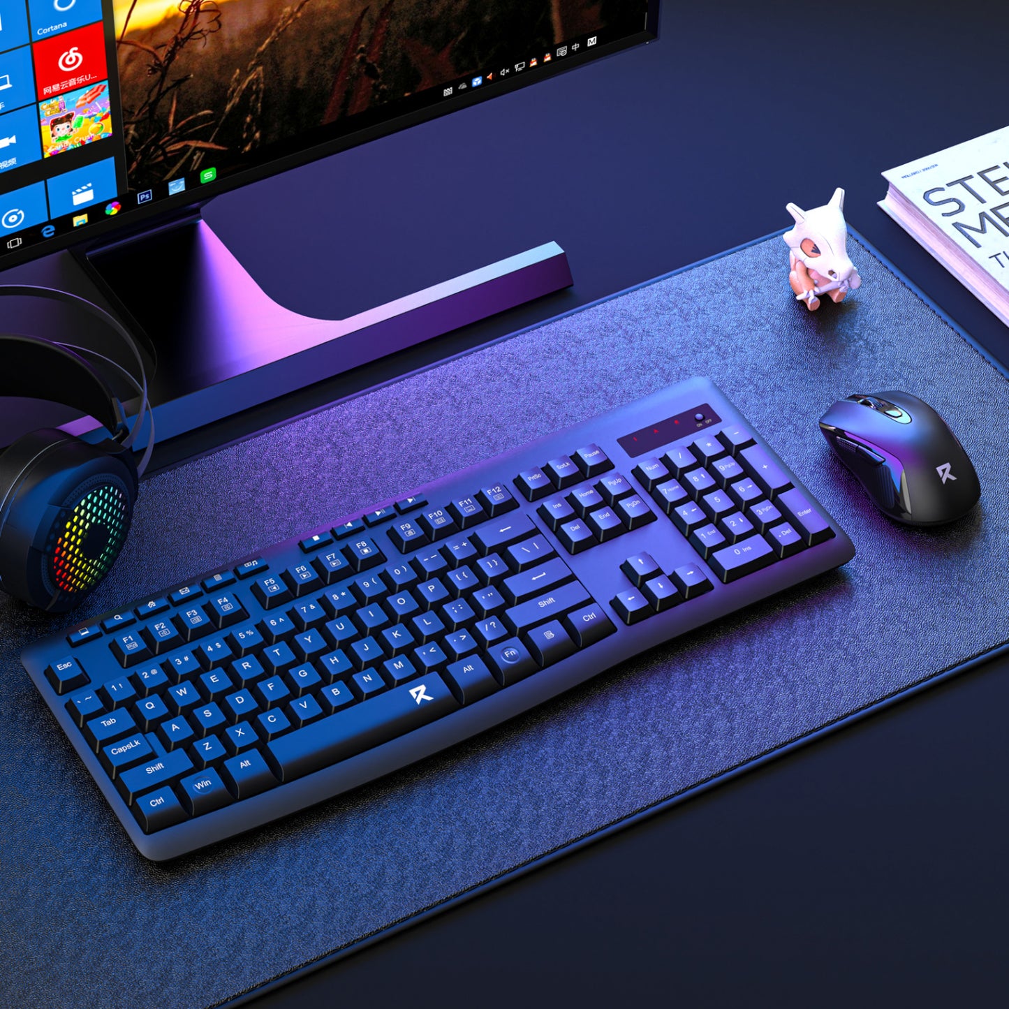 Redragon BS-7367-A Wireless Keyboard and Mouse Combo - Black - alternate product view 5