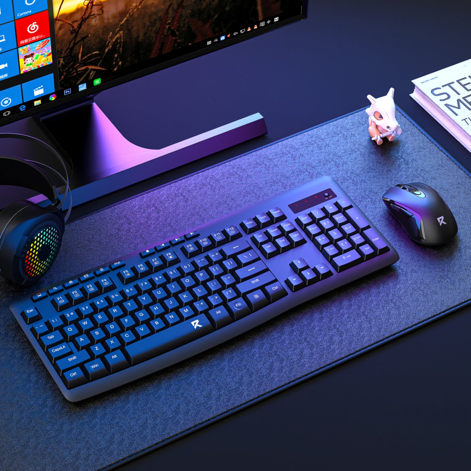 Redragon BS-7367-A Wireless Keyboard and Mouse Combo - Black - alternate product view 5