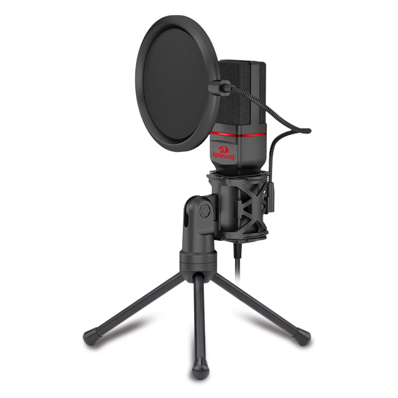 Redragon SEYFERT 3.5mm Aux Gaming Mic and Tripod - Black