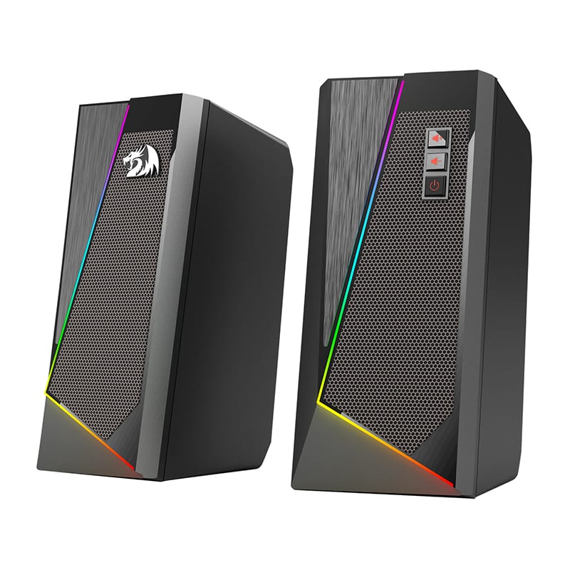 Redragon 2.0 Satellite Speaker ANVIL 2 x 3W RGB USB / Aux Gaming Speaker - Black