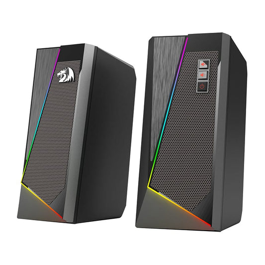 Redragon 2.0 Satellite Speaker ANVIL 2 x 3W RGB USB / Aux Gaming Speaker - Black