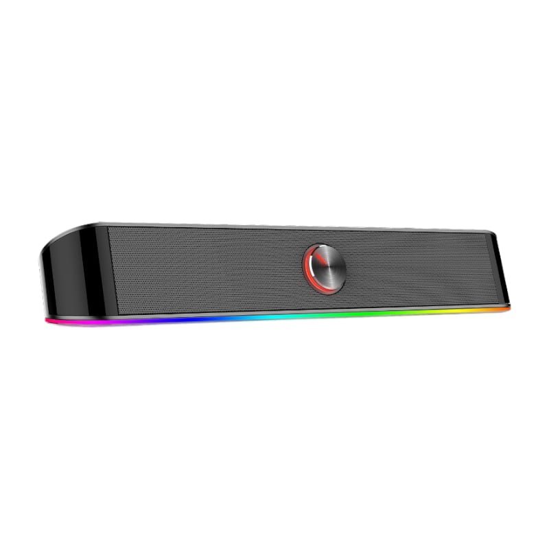 Redragon 2.0 Sound Bar ADIEMUS 2 x 3W RGB USB / Aux PC Gaming Speaker - Black