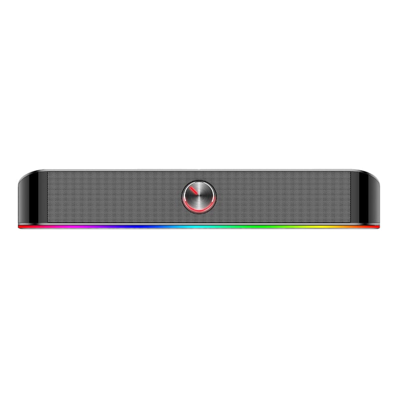Redragon 2.0 Sound Bar ADIEMUS 2 x 3W RGB USB / Aux PC Gaming Speaker - Black - alternate product view 2