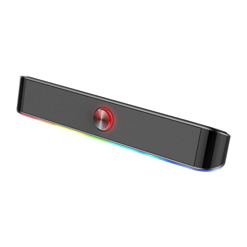 Redragon 2.0 Sound Bar ADIEMUS 2 x 3W RGB USB / Aux PC Gaming Speaker - Black - alternate product view 3