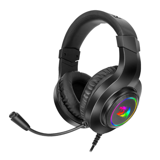 Redragon Over-Ear HYLAS Aux (Mic and Headset) / USB (Power Only) RGB Gaming Headset - Black