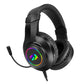 Redragon Over-Ear HYLAS Aux (Mic and Headset) / USB (Power Only) RGB Gaming Headset - Black - alternate product view 2