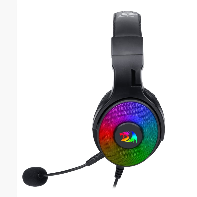 Redragon Over-Ear PANDORA USB (Power Only) / Aux (Mic and Headset) RGB Gaming Headset - Black - alternate product view 2
