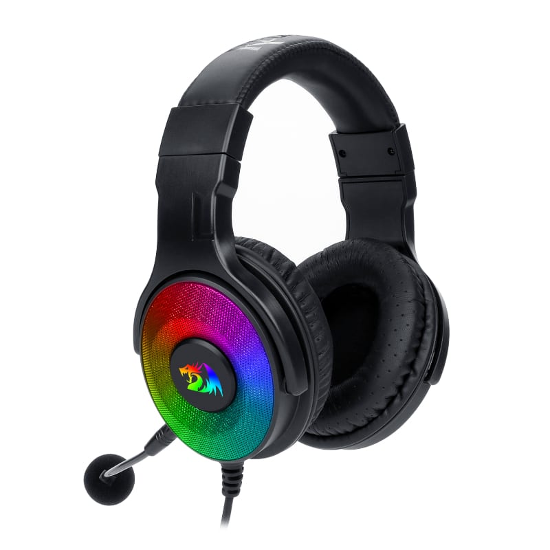 Redragon Over-Ear PANDORA USB (Power Only) / Aux (Mic and Headset) RGB Gaming Headset - Black - alternate product view 3