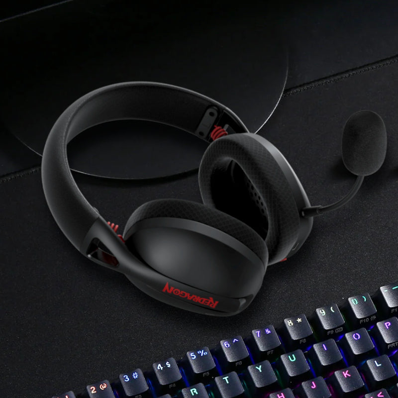 Redragon Over-Ear IRE BT5.2 Wireless Gaming Headset - Black - alternate product view 5