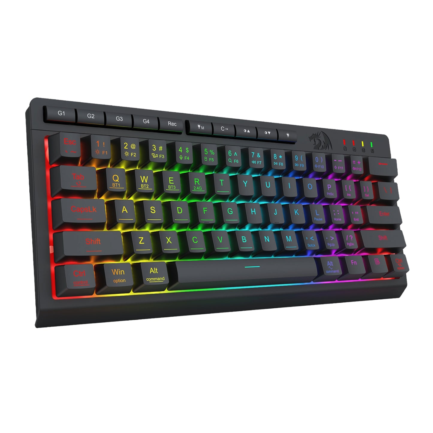 Redragon SHIVA K522 PRO RGB Wireless Gaming Keyboard- Black - alternate product view 3