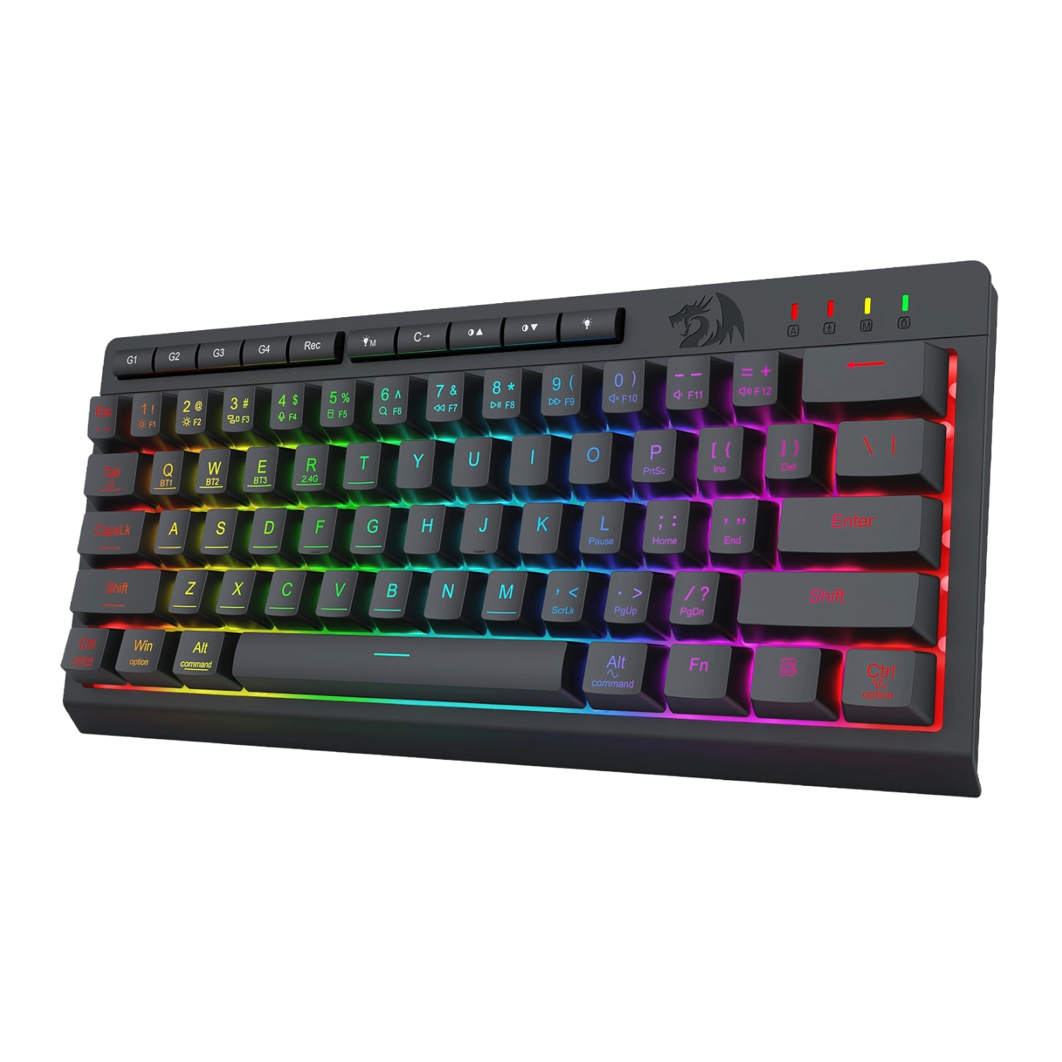 Redragon SHIVA K522 PRO RGB Wireless Gaming Keyboard- Black - alternate product view 4