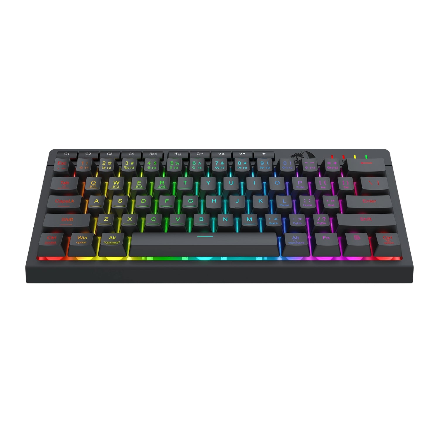 Redragon SHIVA K522 PRO RGB Wireless Gaming Keyboard- Black - alternate product view 2