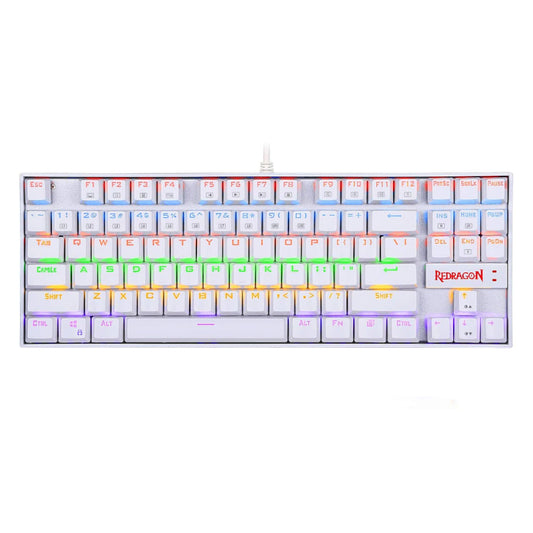 Redragon KUMARA Mechanical 87 Key / RGB Backlit Gaming Keyboard - White